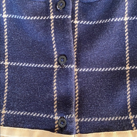 Janie & Jack Plaid Party Dress Navy Tan - Picture 5 of 5